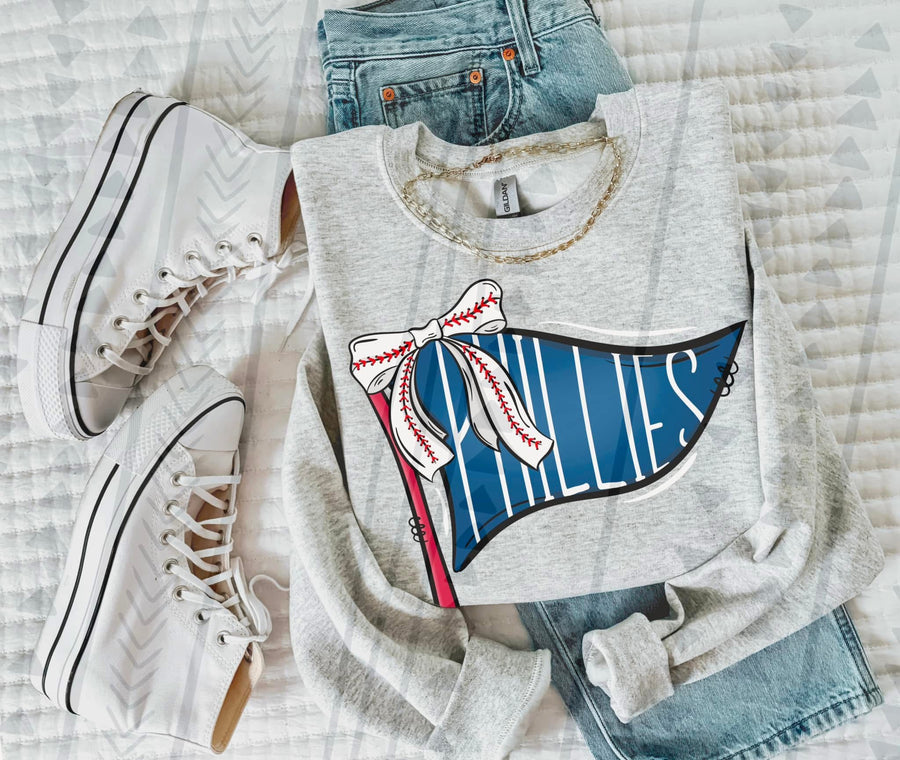Baseball Team Pennant Flag Graphic Tee | Retro Game Day Shirt | Ballpark Aesthetic - Pretty Petty Co