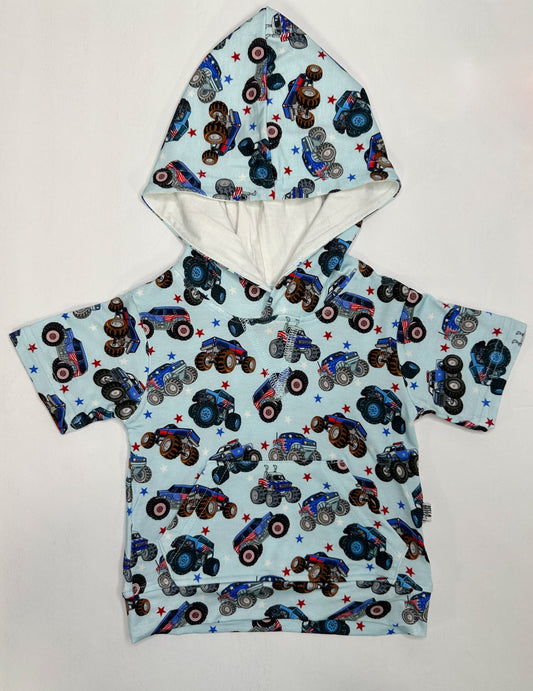 Red, White & Vroooom Bamboo Hooded Top (FINAL SALE)