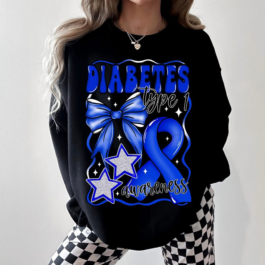 Type 1 Diabetes Awareness Graphic Tee – Support & Advocacy Shirt – Unisex DTF Print – Kids & Adult Sizes - Pretty Petty Co