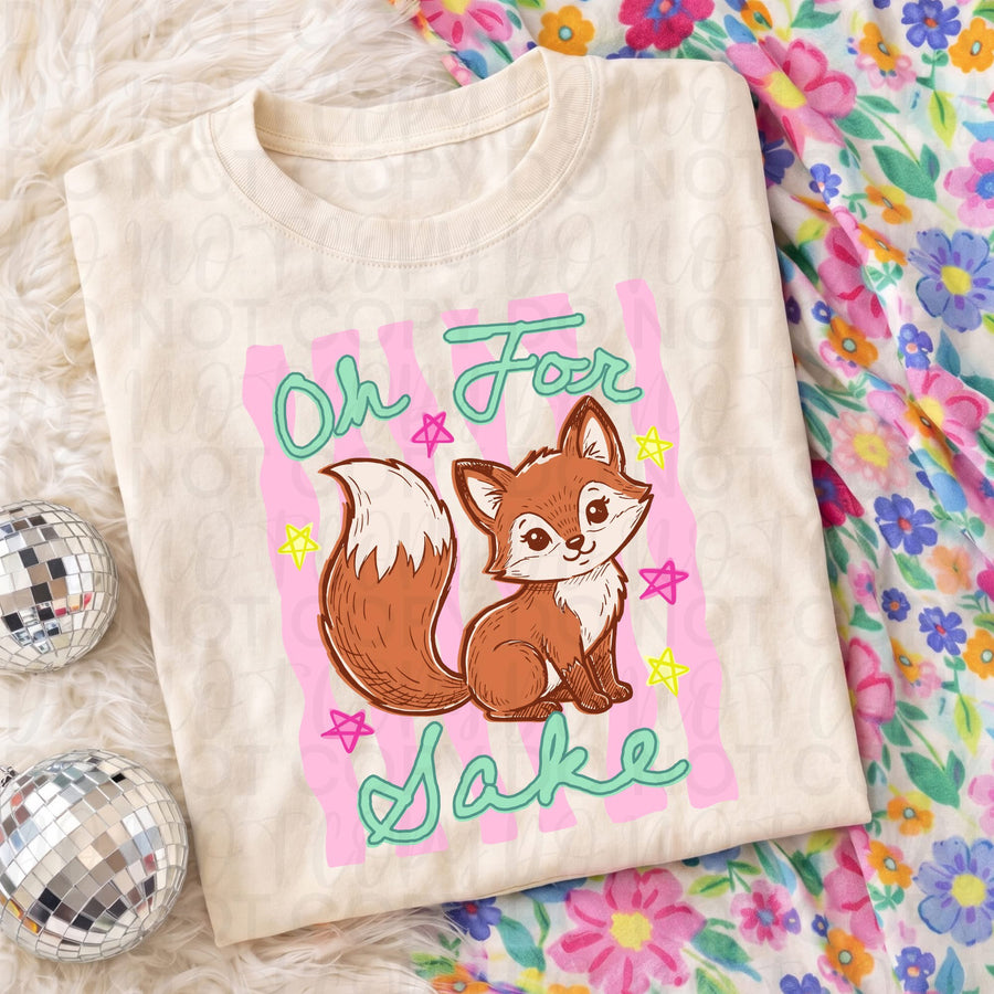 Oh For Fox Sake Shirt | Funny Fox Graphic Tee | Comfort Colors Tee - Pretty Petty Co