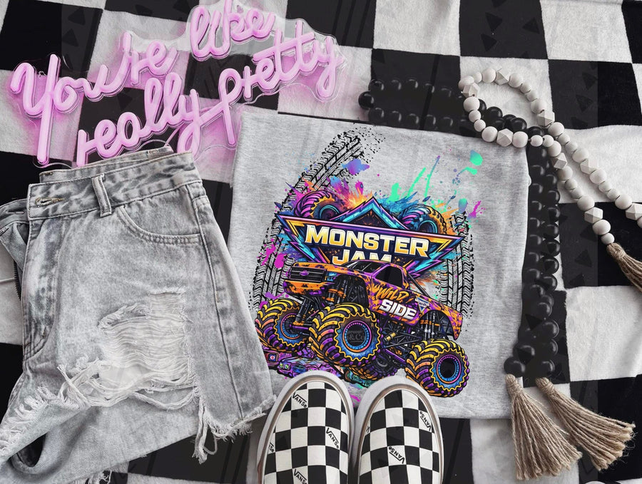 Monster Jam Truck Fan Tee – MJ Gildan Monster Truck Apparel - Pretty Petty Co