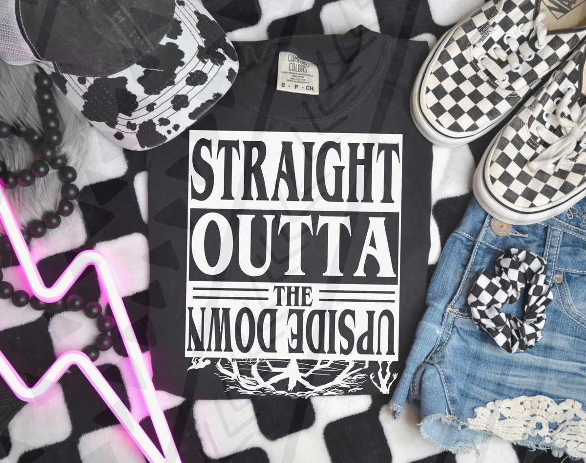 ST “Straight Out of the Upside Down” Graphic Tee – Popular TV Show Fan Shirt – Unisex DTF Print – Kids & Adult Sizes - Pretty Petty Co