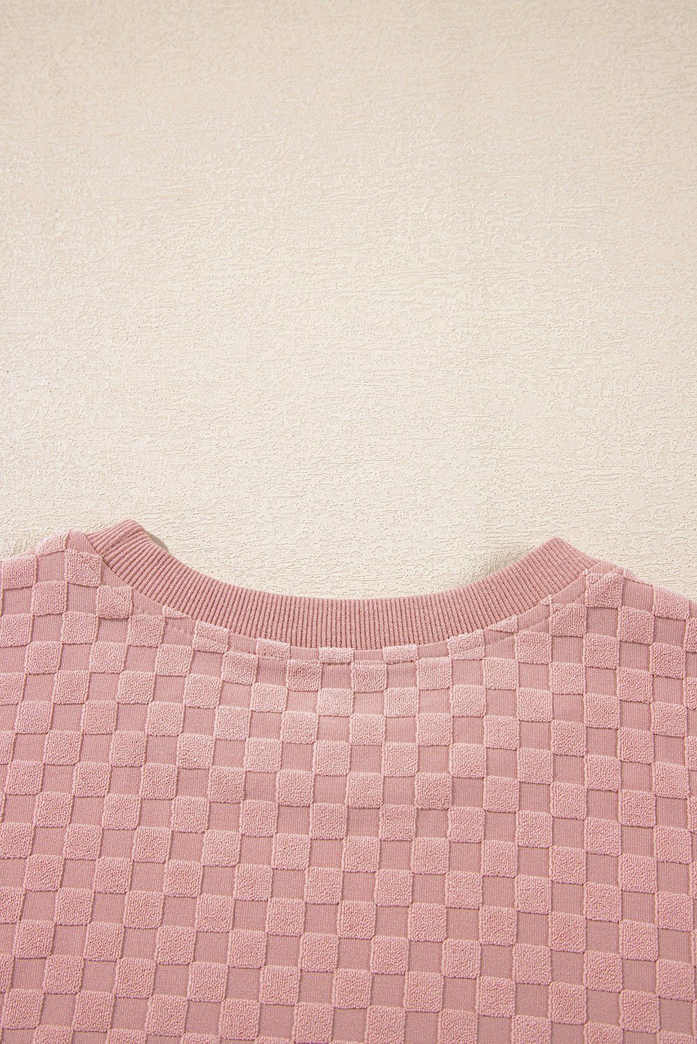 Blossom Checkered Textured Long Sleeve Top and Shorts Set - Pretty Petty Co