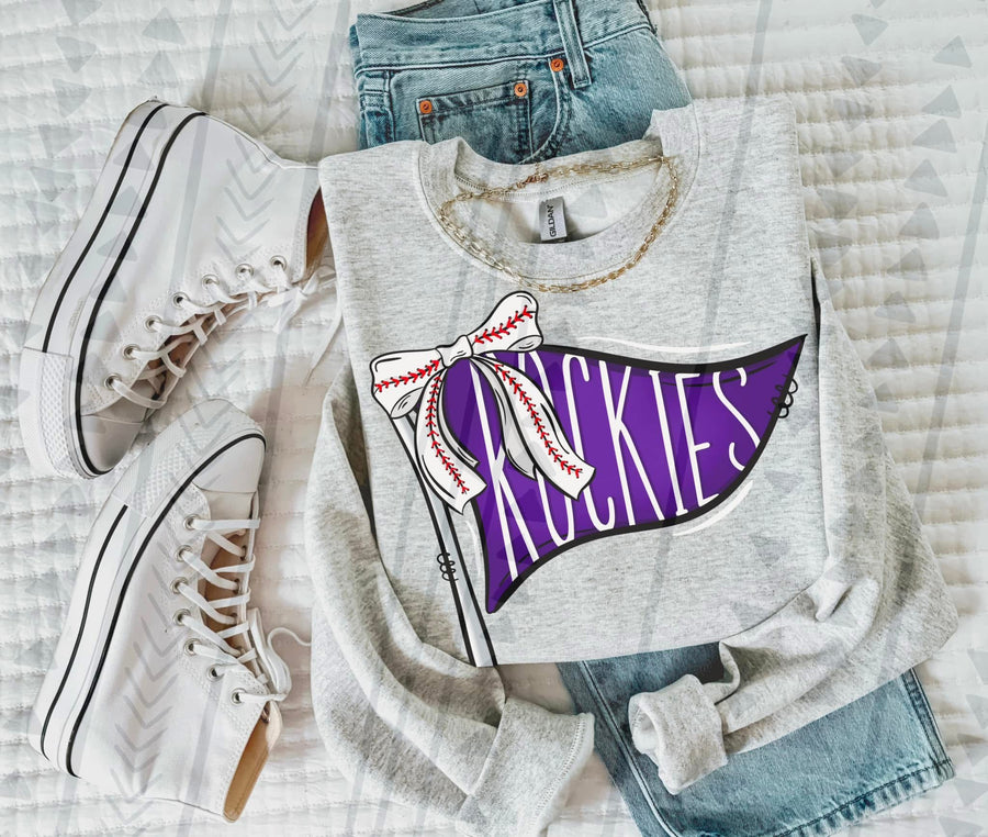 Baseball Team Pennant Flag Graphic Tee | Retro Game Day Shirt | Ballpark Aesthetic - Pretty Petty Co