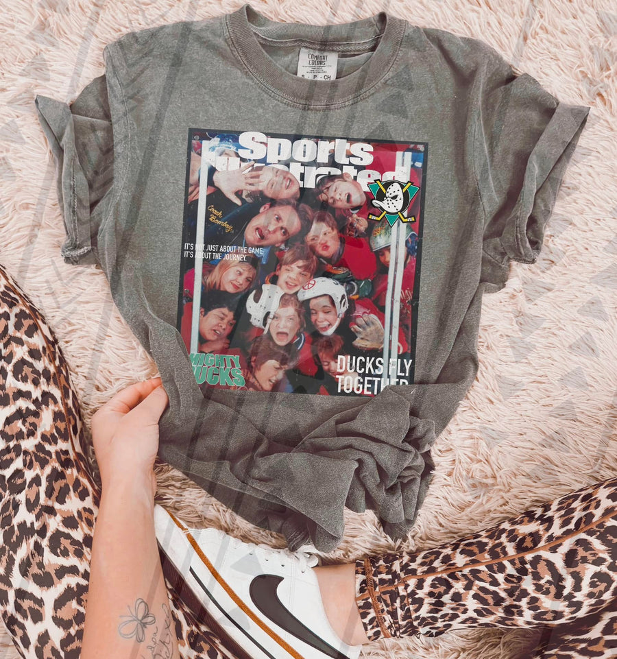 Mighty Ducks Inspired Graphic Tee – Comfort Colors Vintage Hockey Movie Shirt - Pretty Petty Co