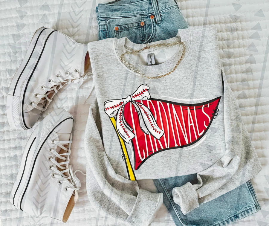 Baseball Team Pennant Flag Graphic Tee | Retro Game Day Shirt | Ballpark Aesthetic - Pretty Petty Co