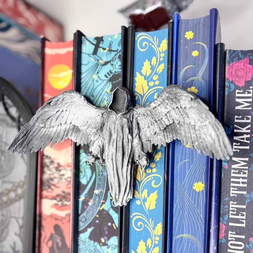 3d Printed Angel of Death Book Spine Hugger Bookshelf Decor - Pretty Petty Co