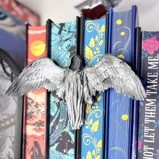 3d Printed Angel of Death Book Spine Hugger Bookshelf Decor