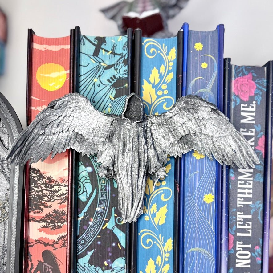 3d Printed Angel of Death Book Spine Hugger Bookshelf Decor - Pretty Petty Co