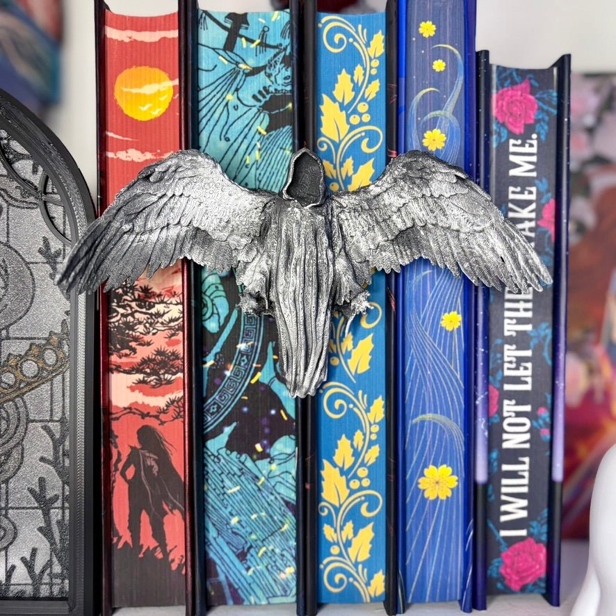 3d Printed Angel of Death Book Spine Hugger Bookshelf Decor - Pretty Petty Co