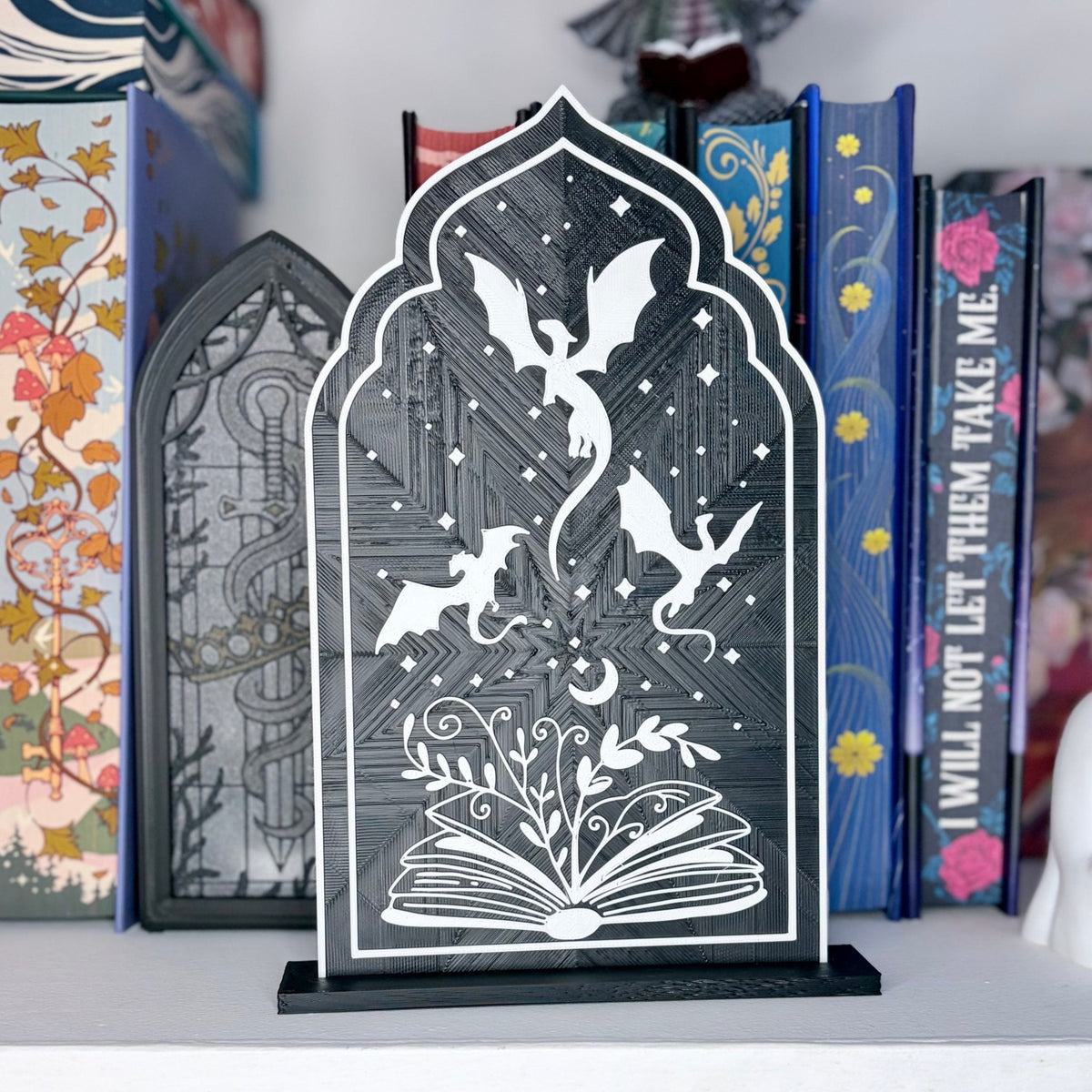 3d Printed Fourth Wing Inspired Sign with Stand - Pretty Petty Co