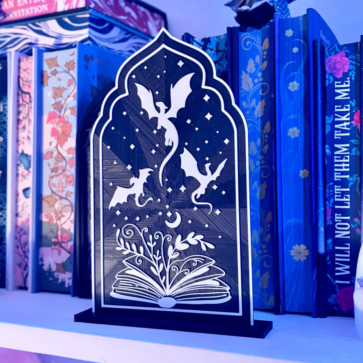 3d Printed Fourth Wing Inspired Sign with Stand - Pretty Petty Co