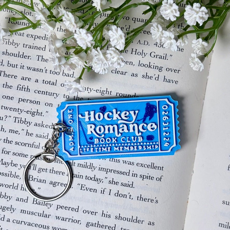 3D Printed Hockey Romance Ticket Keychain - Pretty Petty Co