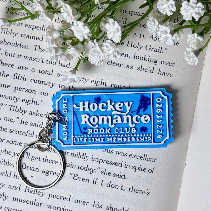 3D Printed Hockey Romance Ticket Keychain - Pretty Petty Co
