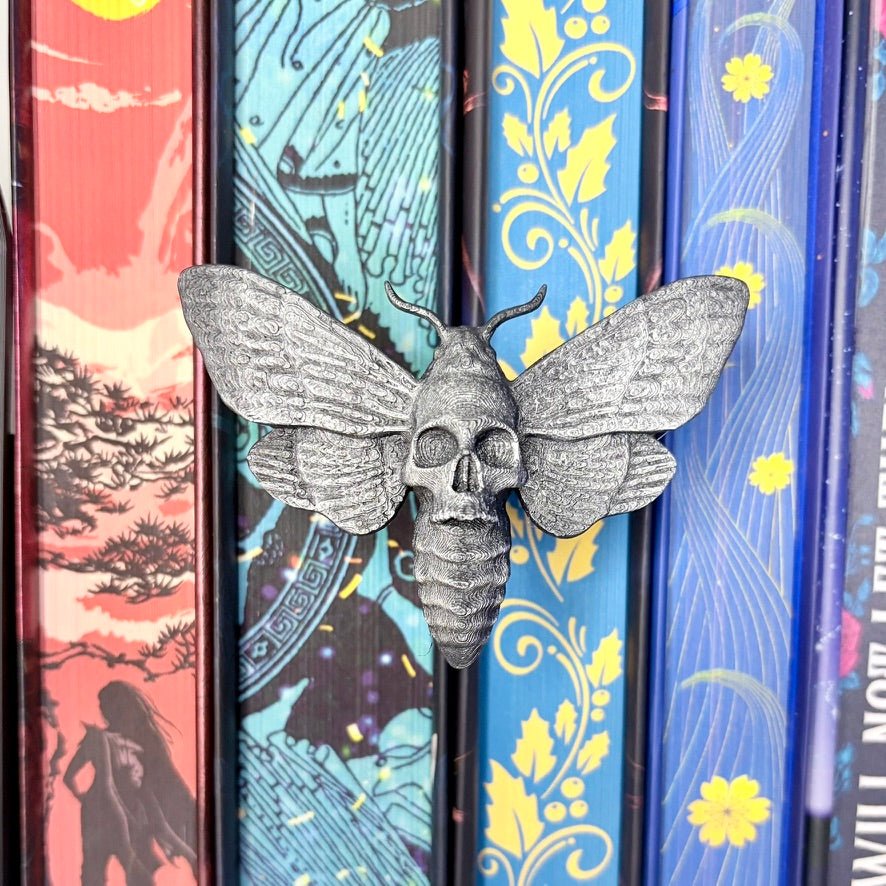 3d Printed Moth Book Spine Hugger Bookshelf Decor - Pretty Petty Co