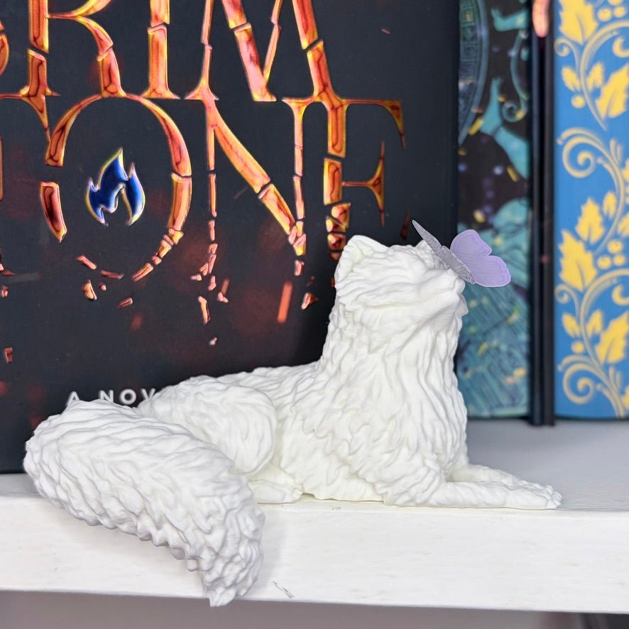 3d Printed Perchling Fox with Butterfly Bookshelf Decor - Pretty Petty Co