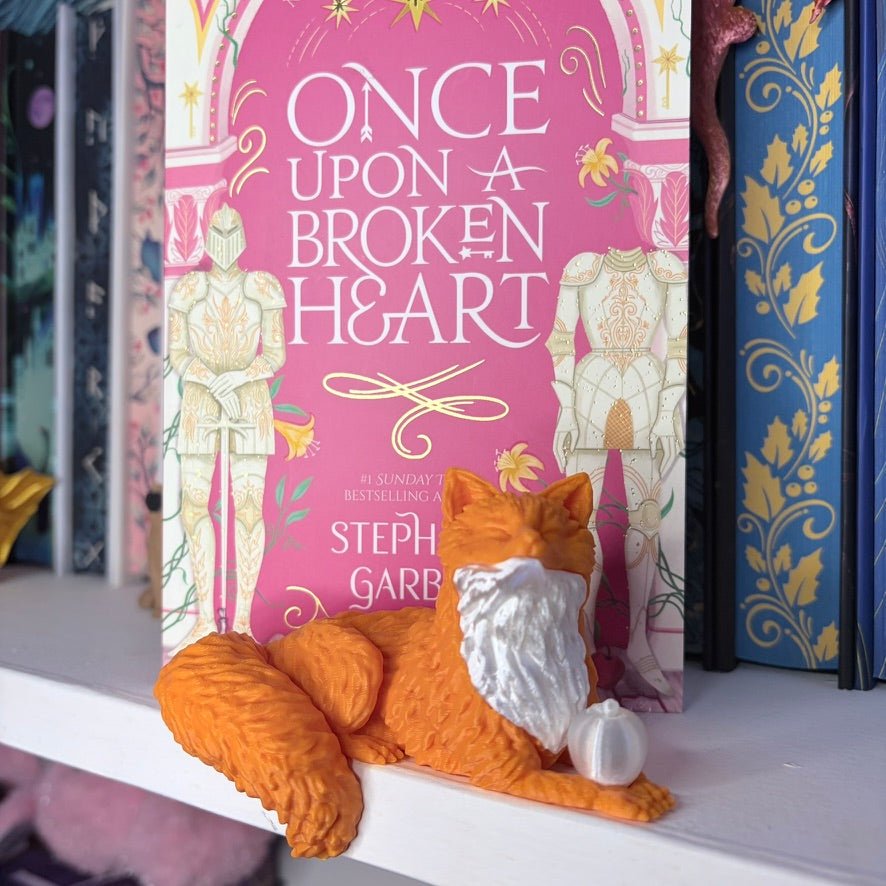3d Printed Perchling OUABH Inspired Fox with Apple Bookshelf Decor - Pretty Petty Co