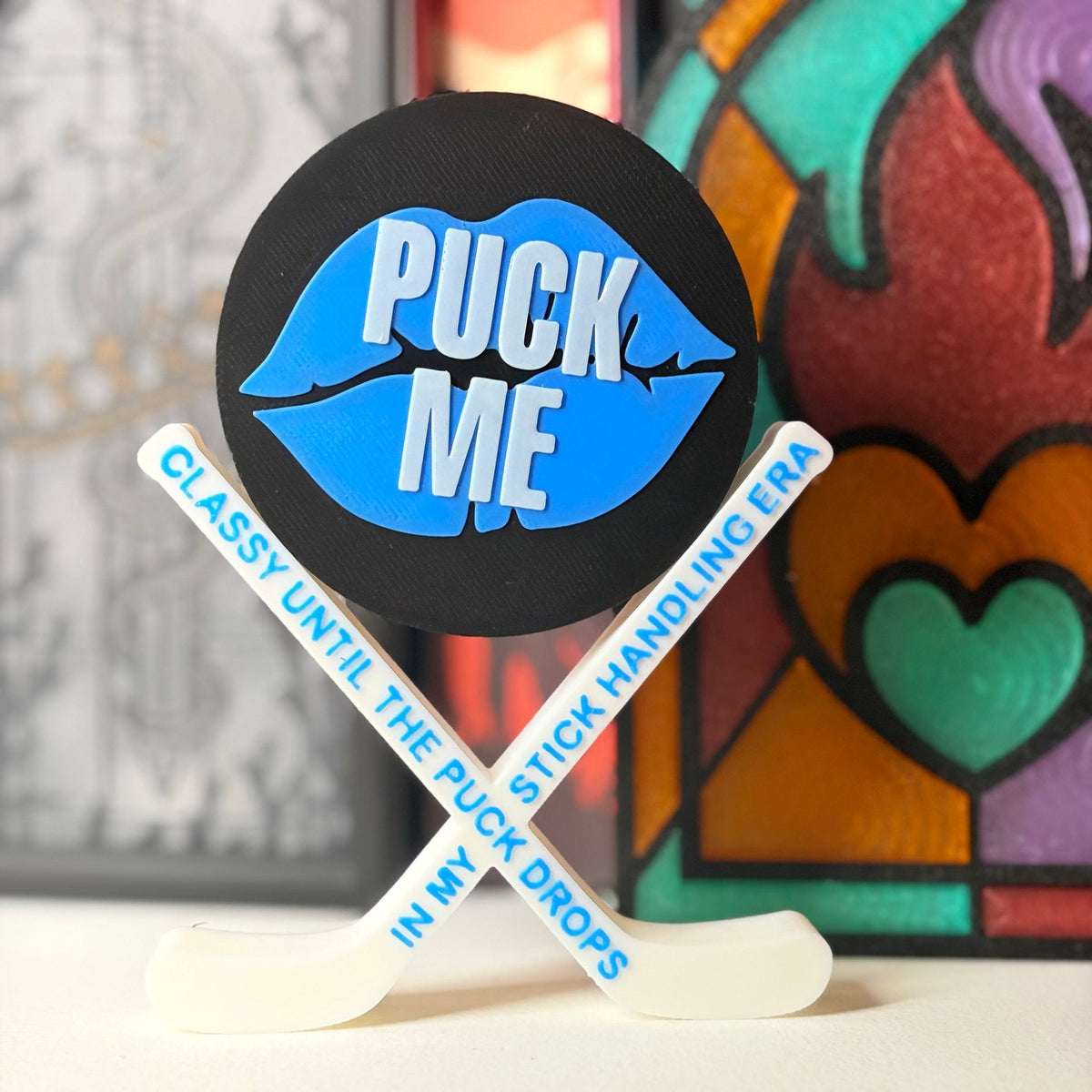 3d Printed Puck Me Shelf Decor - Hockey Romance - Pretty Petty Co