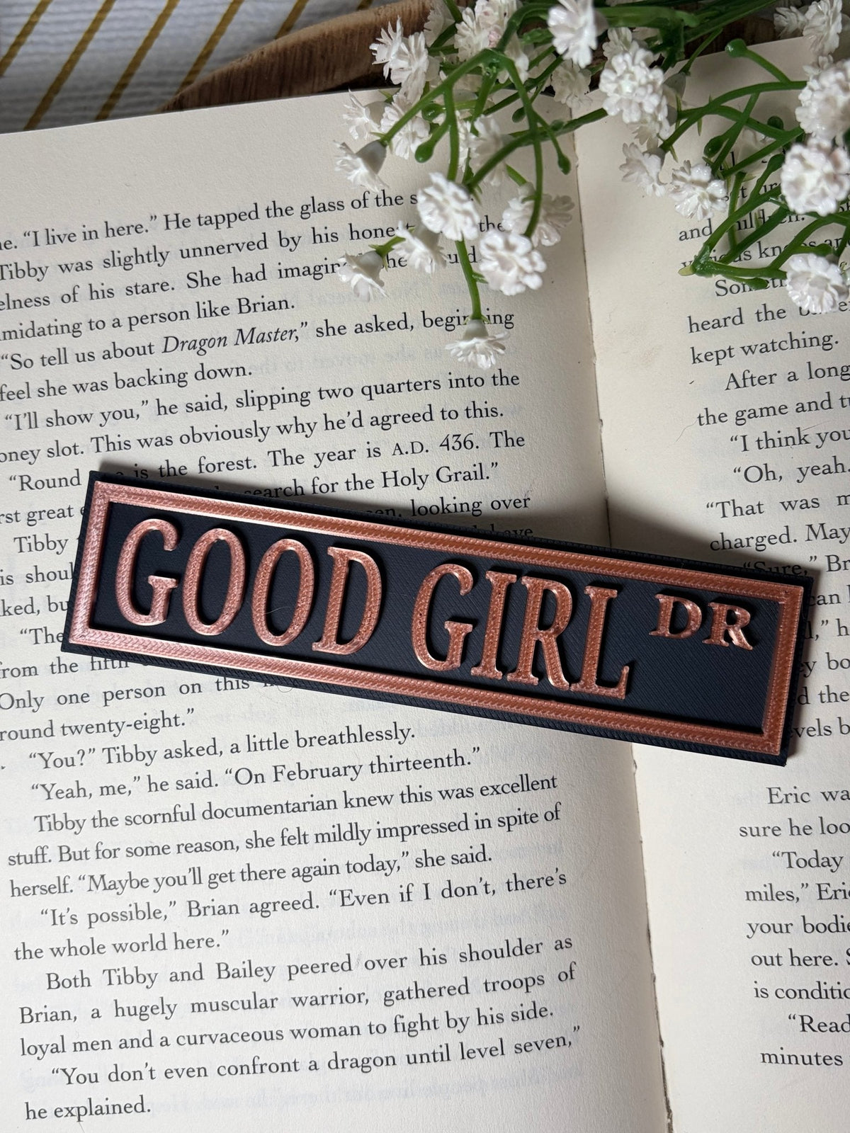 3d Printed Shelf Sign - Good Girl DR - Pretty Petty Co
