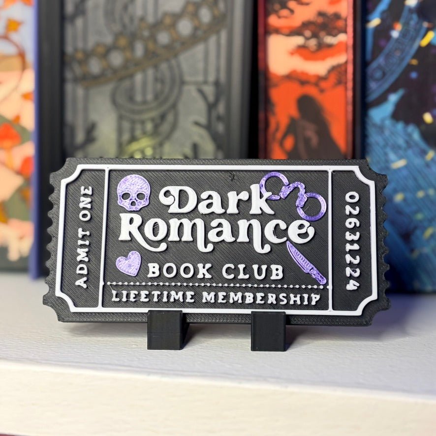 3d Printed Shelf Trope Ticket - Dark Romance Book Club - Pretty Petty Co