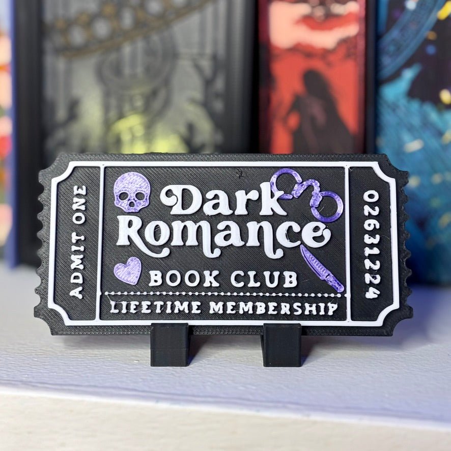 3d Printed Shelf Trope Ticket - Dark Romance Book Club - Pretty Petty Co