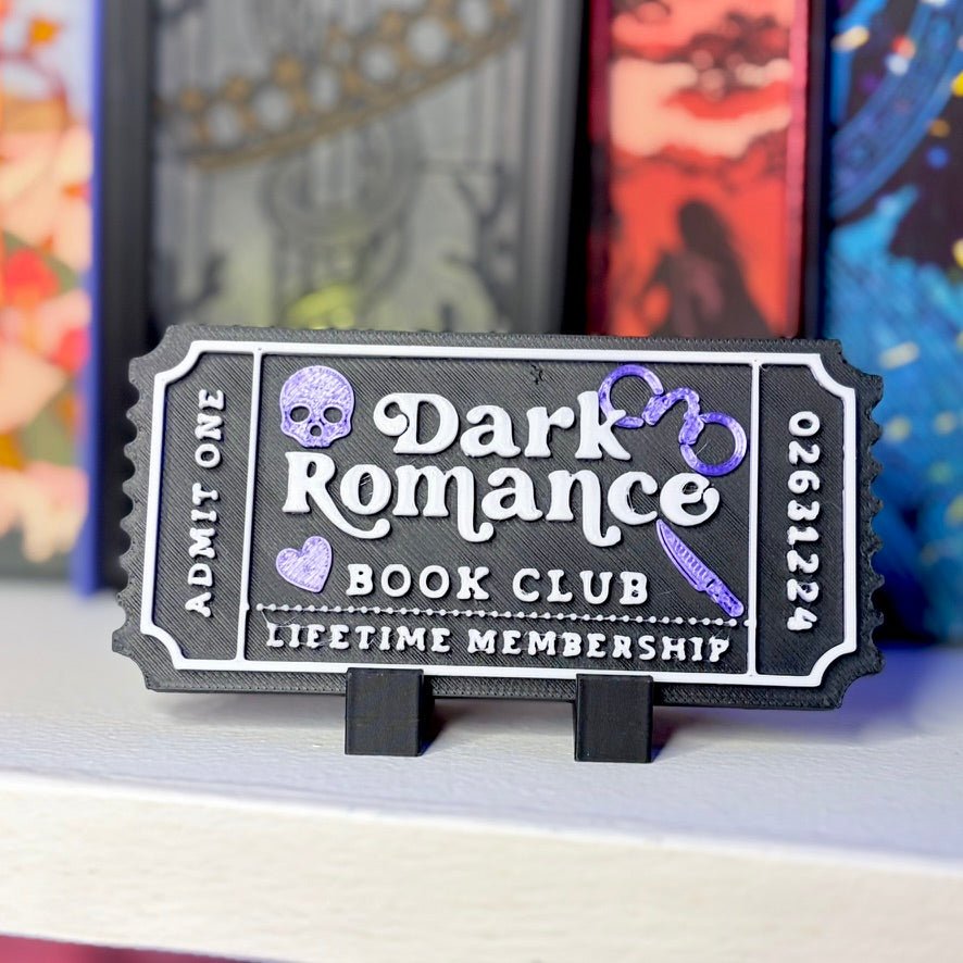 3d Printed Shelf Trope Ticket - Dark Romance Book Club - Pretty Petty Co