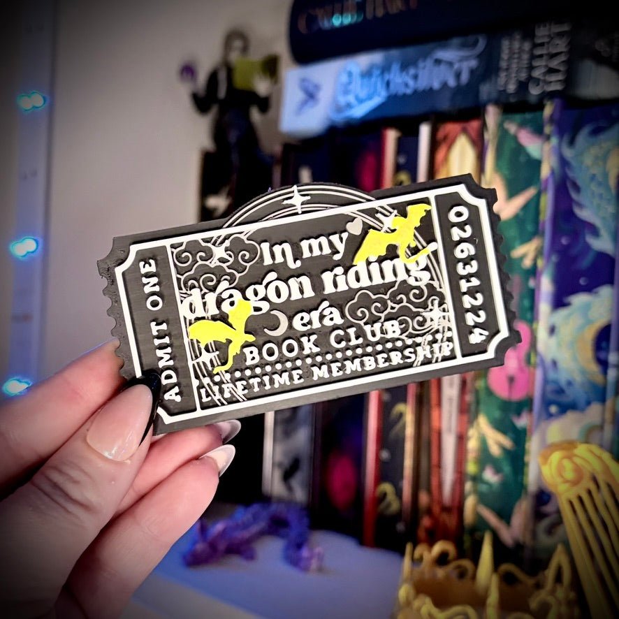 3d Printed Shelf Trope Ticket - In My Dragon Riding Era - Pretty Petty Co