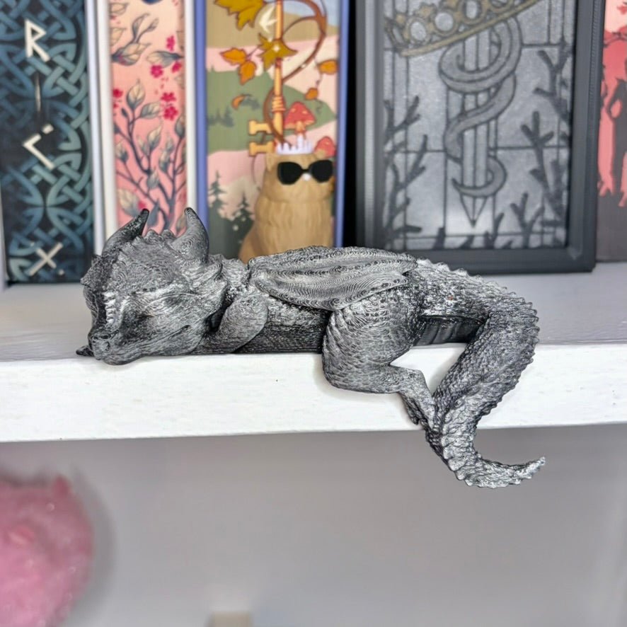 3d Printed Sleeping Dragon Bookshelf Decoration - Pretty Petty Co