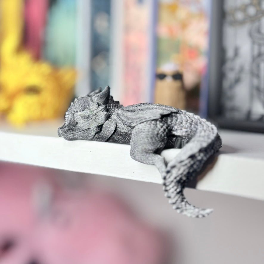 3d Printed Sleeping Dragon Bookshelf Decoration - Pretty Petty Co