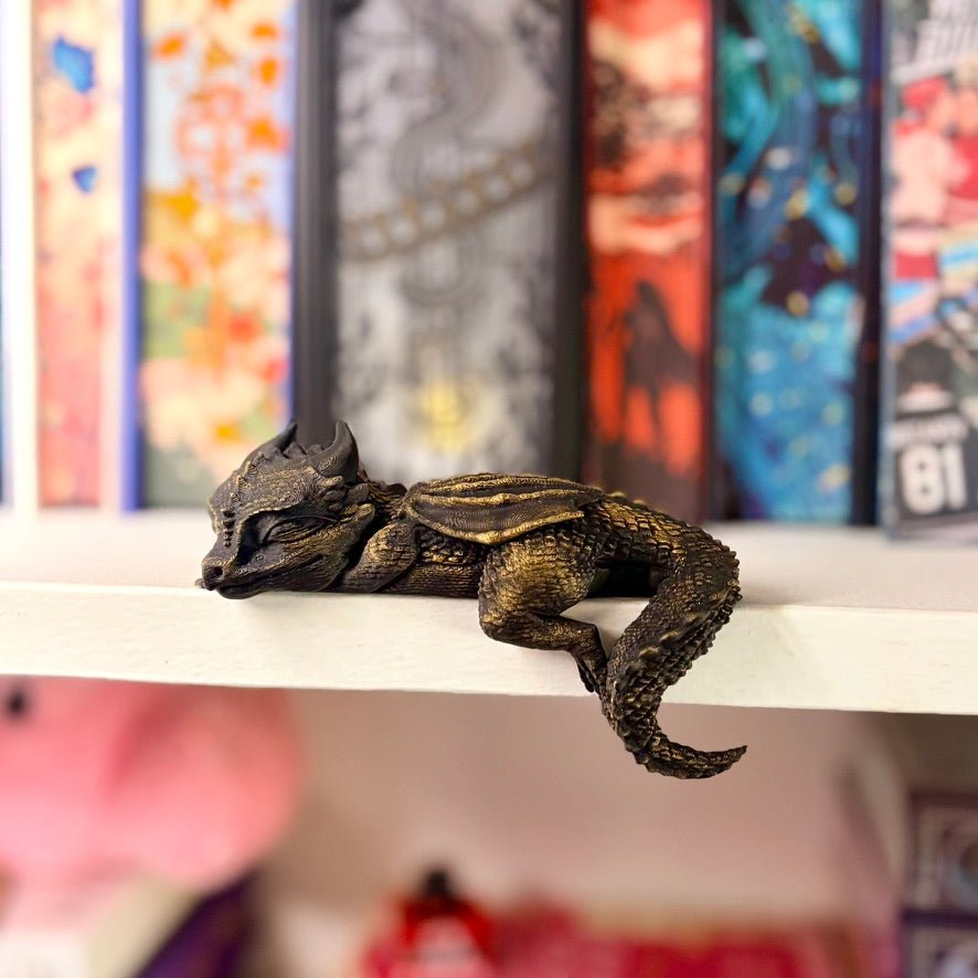 3d Printed Sleeping Dragon Bookshelf Decoration - Pretty Petty Co