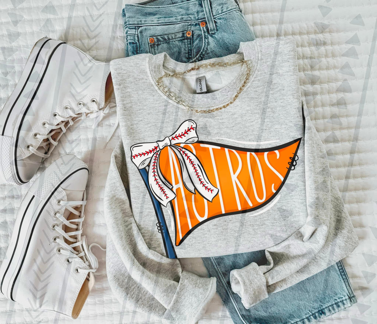 Baseball Team Pennant Flag Graphic Tee | Retro Game Day Shirt | Ballpark Aesthetic - Pretty Petty Co