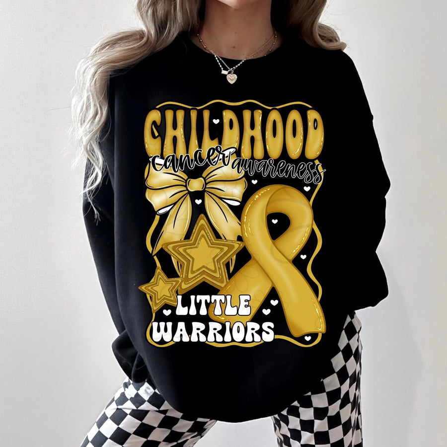Childhood Cancer Awareness Graphic Tee – Support & Advocacy Shirt – Unisex DTF Print – Kids & Adult Sizes - Pretty Petty Co