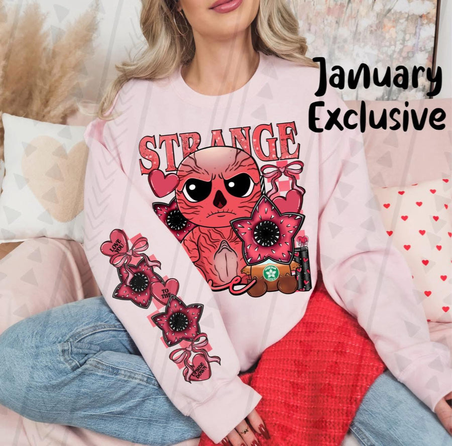 ST “Strange” Graphic Tee – Demogorgon Fan Shirt – Popular TV Show Inspired – Unisex DTF Print – Kids & Adult Sizes - Pretty Petty Co