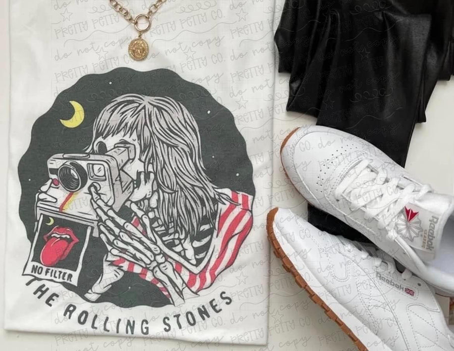Vintage Rock ‘n Roll Tongue Tee | Retro Concert Style Graphic T-Shirt | Classic Music Inspired Shirt - Pretty Petty Co