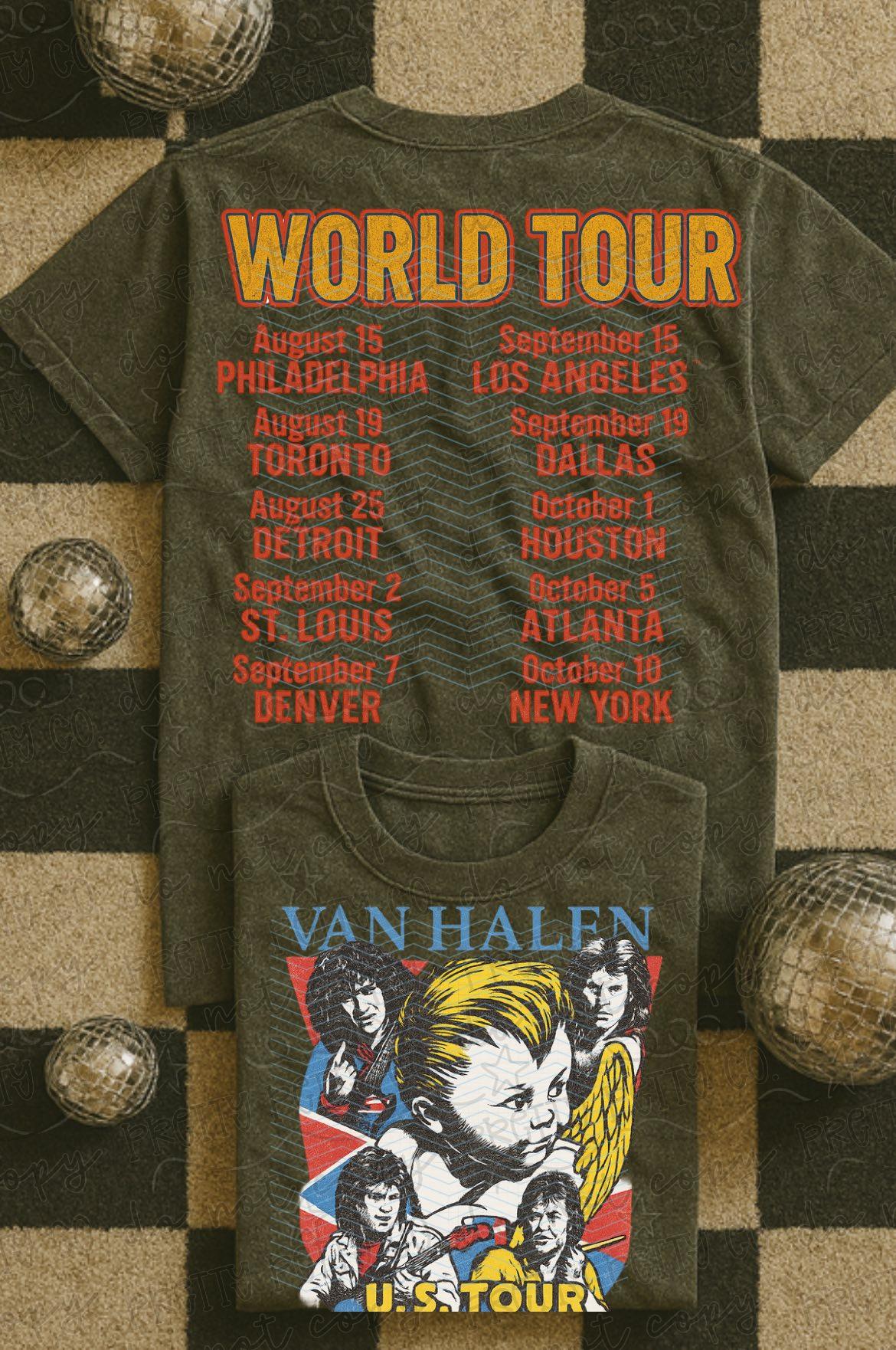 Vintage 80s Arena Rock Tour Tee | Retro Hair Metal Concert Inspired Graphic Shirt | Classic Rock Tour Style T-Shirt - Pretty Petty Co