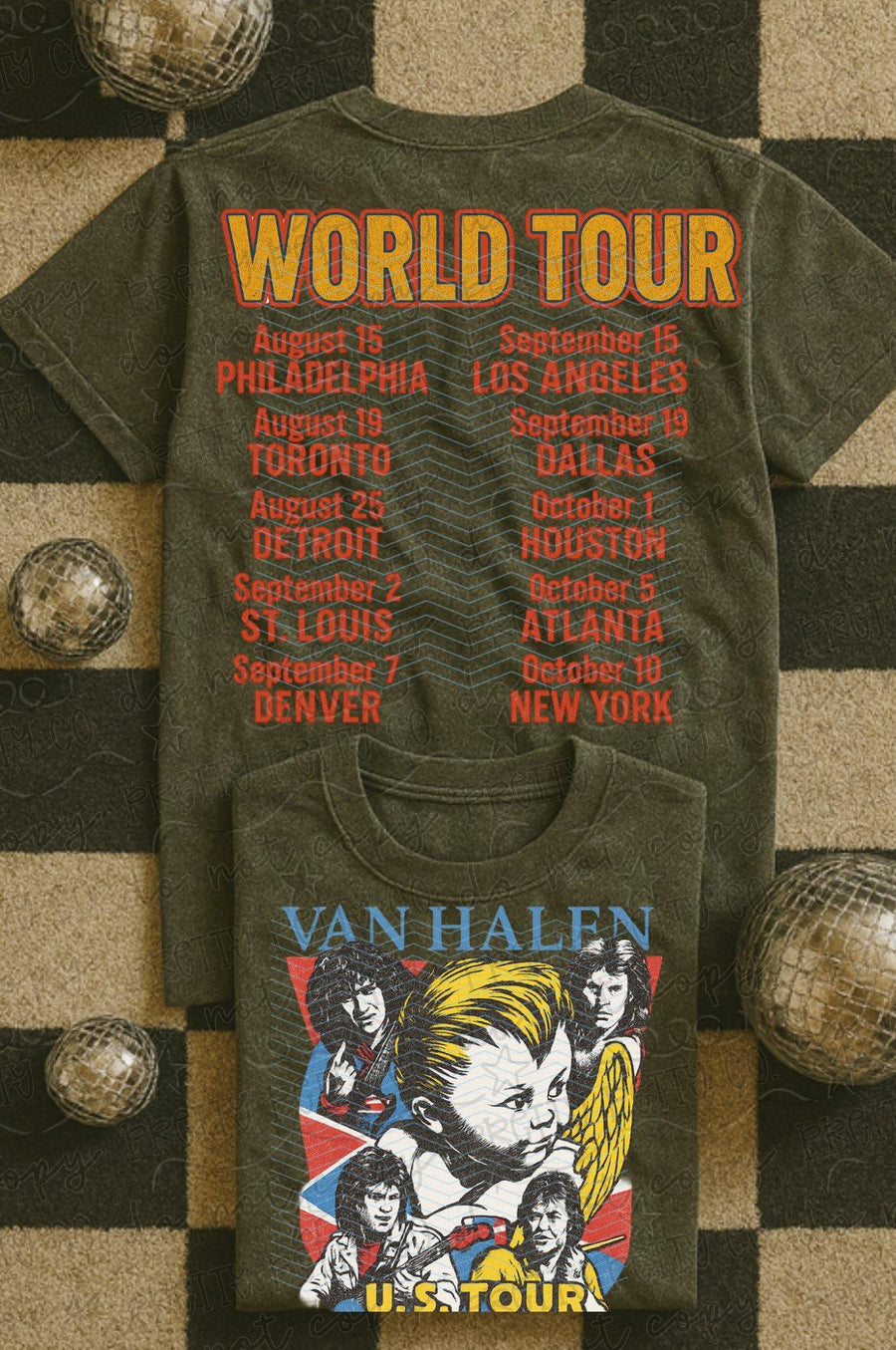 Vintage 80s Arena Rock Tour Tee | Retro Hair Metal Concert Inspired Graphic Shirt | Classic Rock Tour Style T-Shirt - Pretty Petty Co