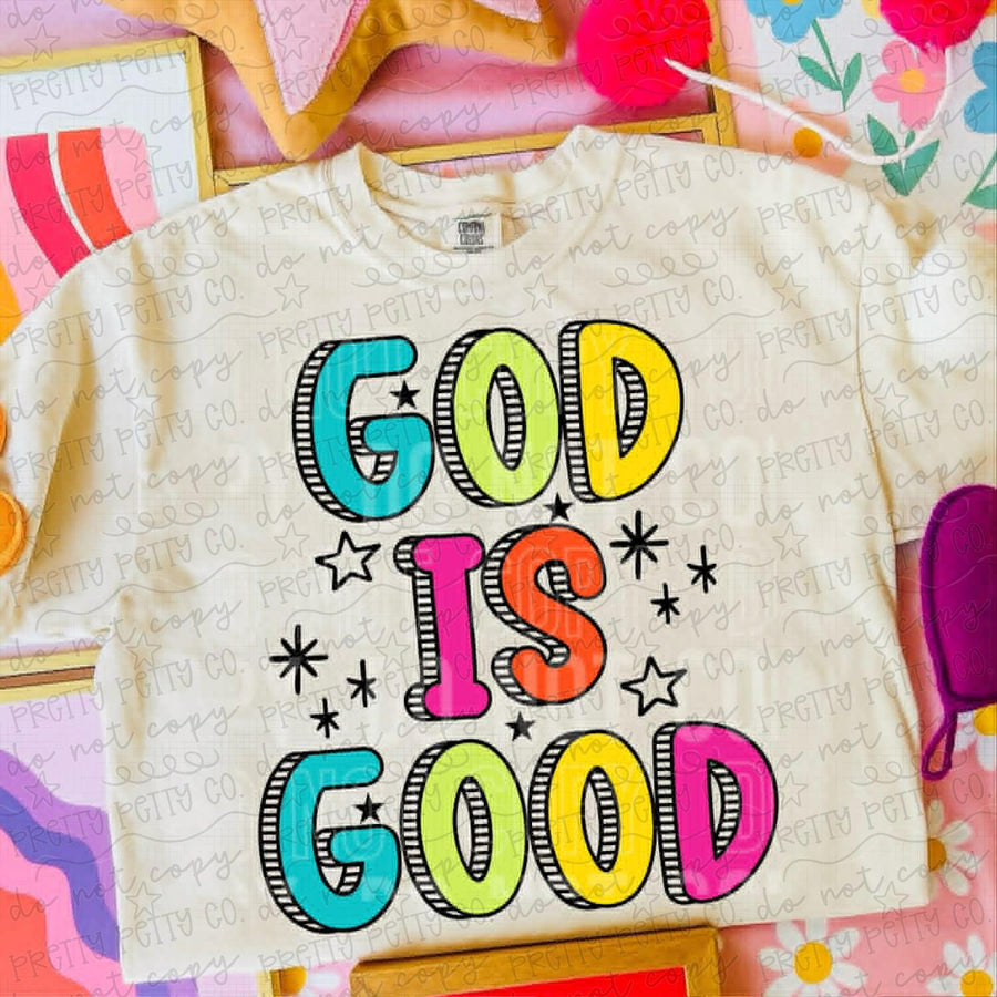 God Is Good Shirt, Christian Faith Graphic Tee, Inspirational Worship T Shirt - Pretty Petty Co