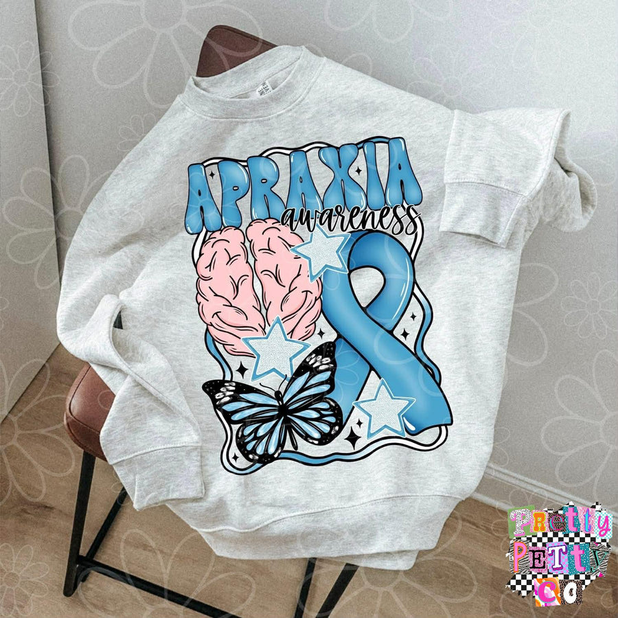 Apraxia Awareness Shirt | Speech Disorder Ribbon Graphic Tee | Support Awareness T-Shirt - Pretty Petty Co