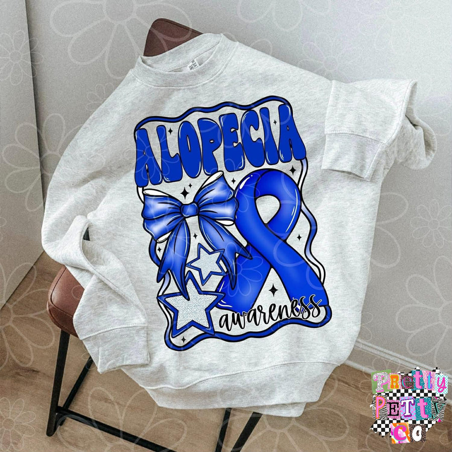 Alopecia Awareness Shirt | Hair Loss Ribbon Graphic Tee | Support Awareness T-Shirt - Pretty Petty Co