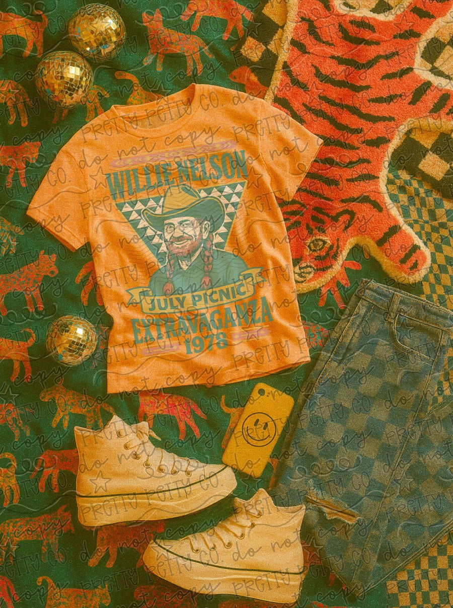 Vintage Outlaw Road Tee | Retro Country Legend Inspired Graphic Shirt | Classic Americana Style T-Shirt - Pretty Petty Co