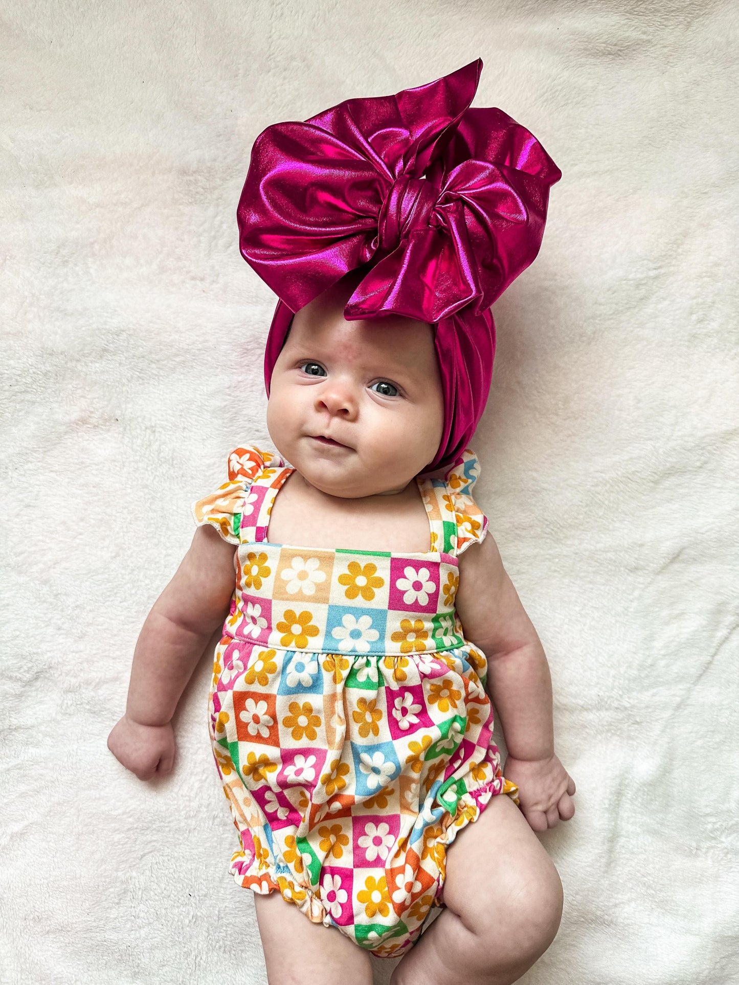 18/24 Months Checkered Floral Bamboo Romper (FINAL SALE)