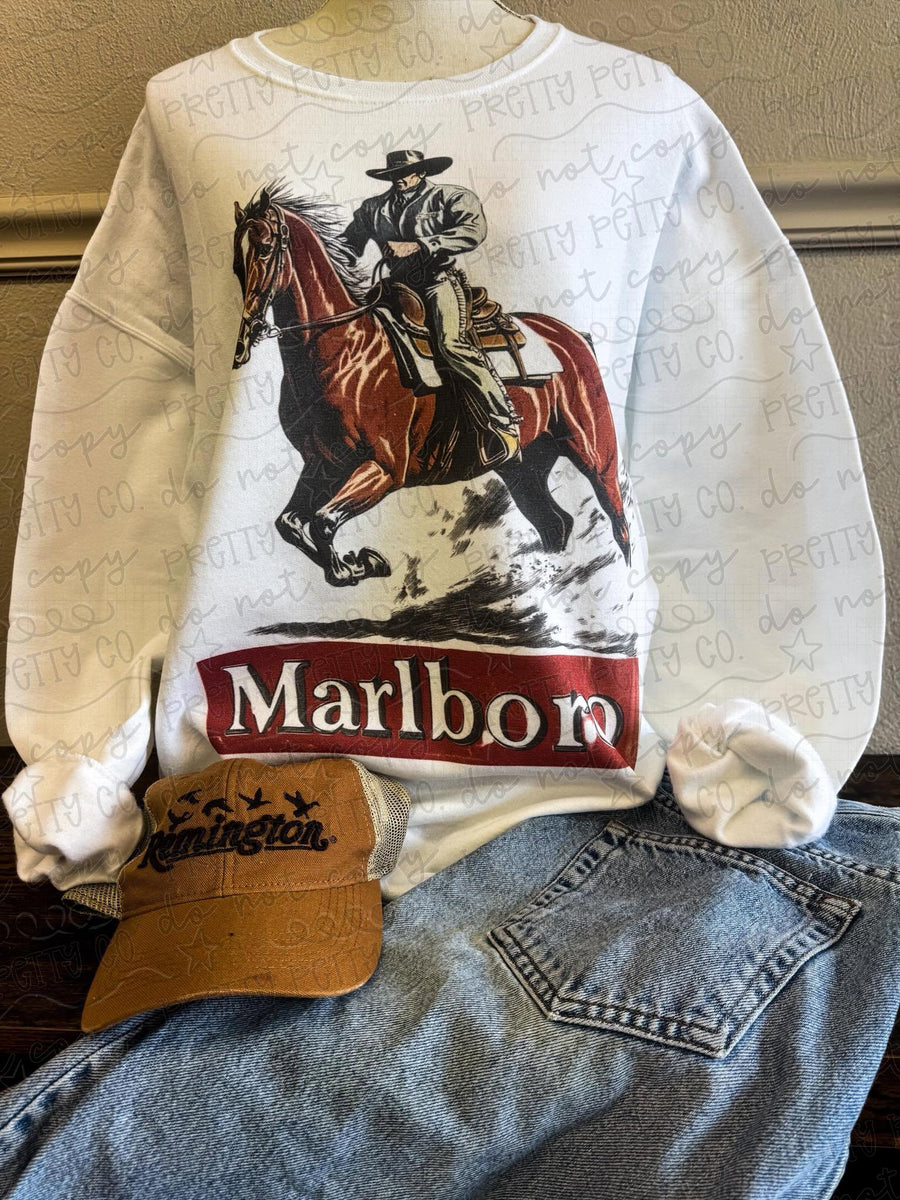 Vintage Cowboy Western Graphic Sweatshirt | Retro Rodeo Horse Country Crewneck