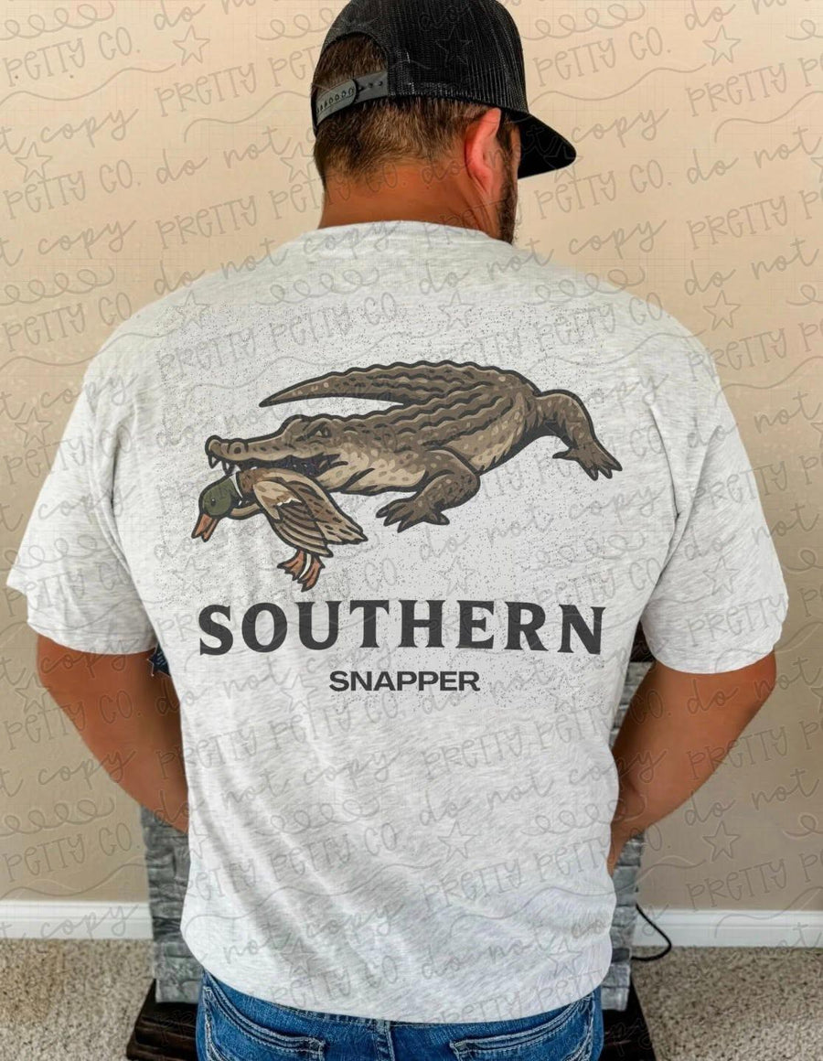 Rugged Southern Snapper Men’s Shirt, Southern Fishing Graphic Tee, Rustic Outdoors Lifestyle T Shirt - Pretty Petty Co