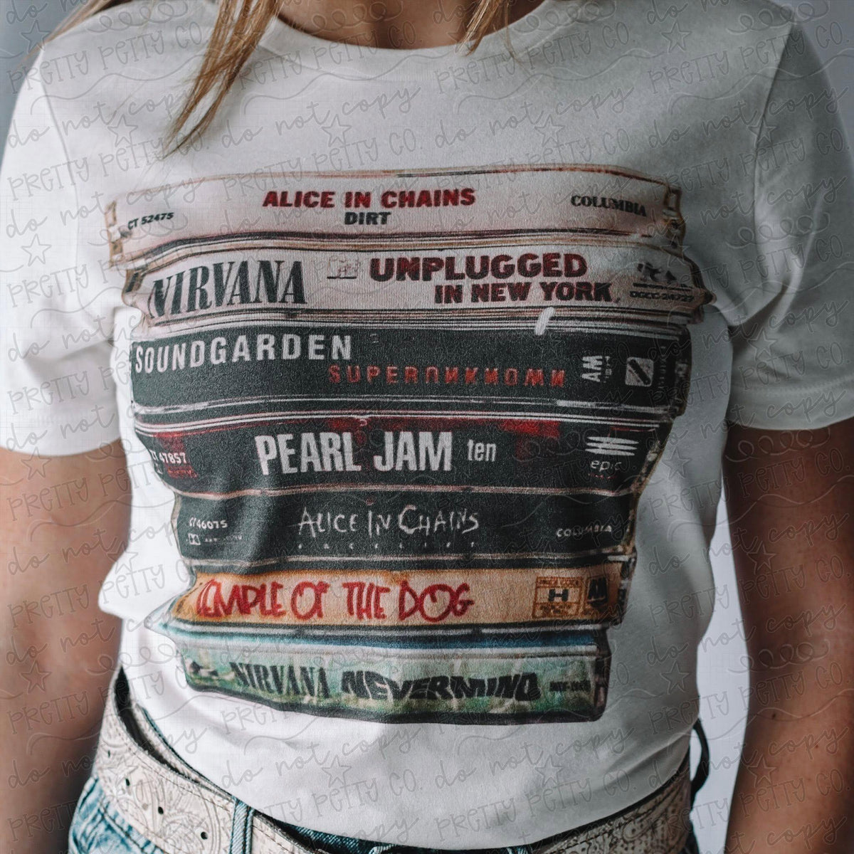 90s Rock Cassette Graphic Tee – Vintage Grunge Band Shirt – Retro Music Style