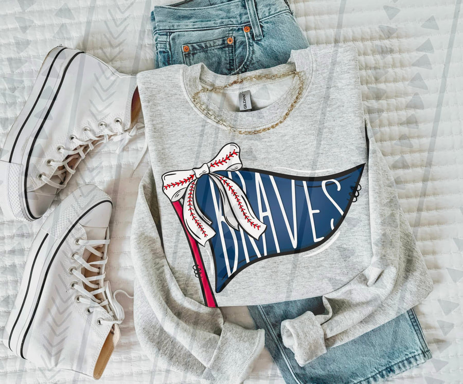 Baseball Team Pennant Flag Graphic Tee | Retro Game Day Shirt | Ballpark Aesthetic - Pretty Petty Co