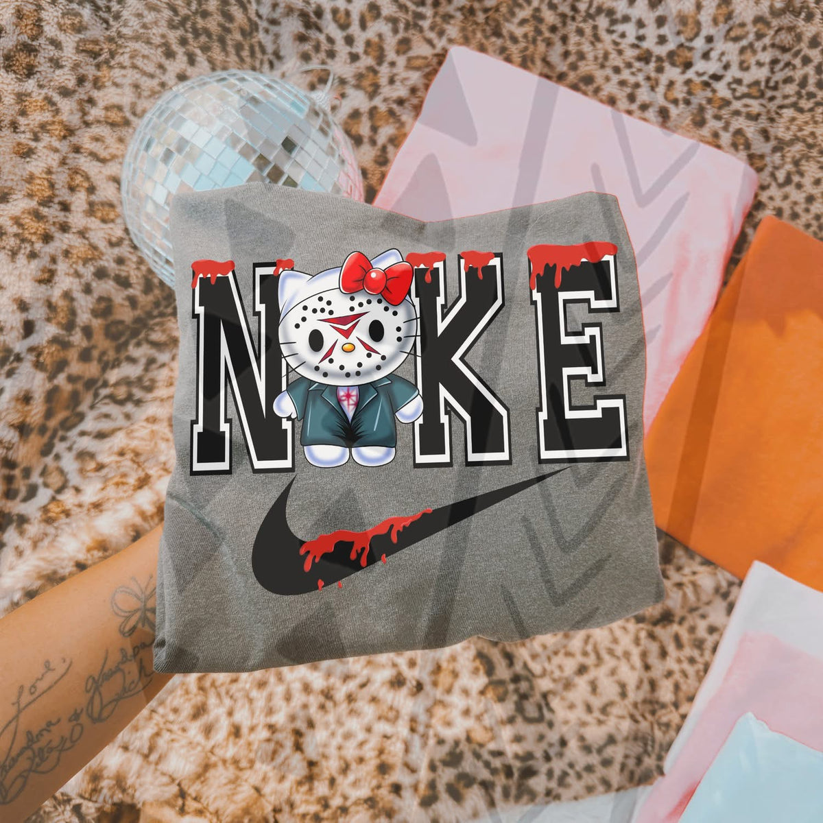 HK Horror Inspired Swoosh Tee | Fan Graphic Shirt | Trendy Graphic T-Shirt - Pretty Petty Co
