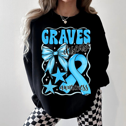 Graves’ Disease Awareness Graphic Tee – Support & Advocacy Shirt – Unisex DTF Print – Kids & Adult Sizes