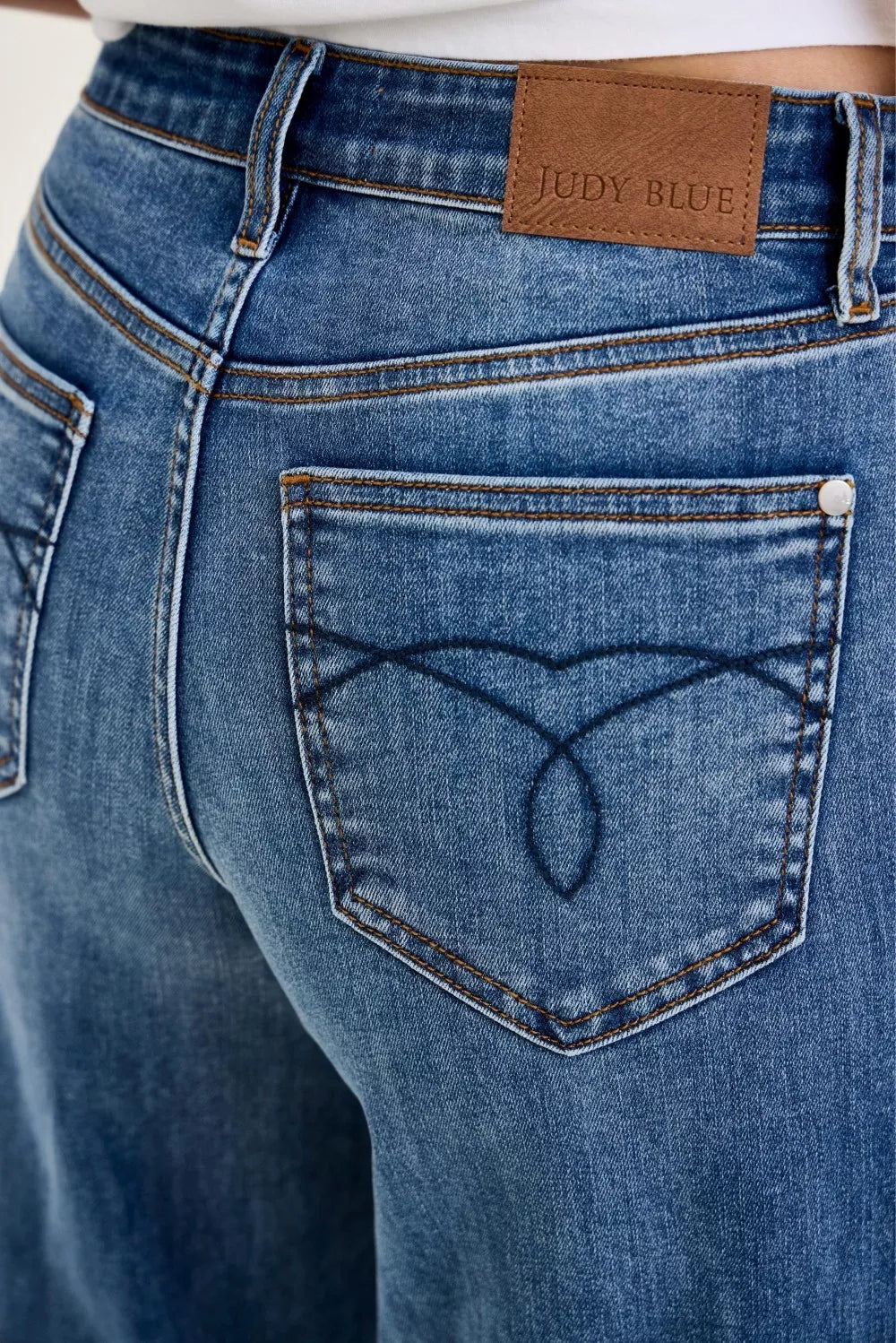 Judy Blue High Waist Palazzo Jeans - Pretty Petty Co