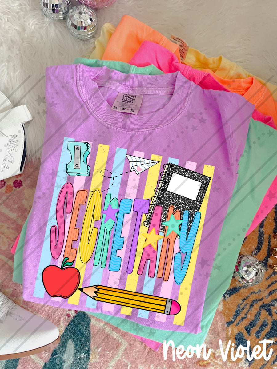 Secretary Back to School Shirt | School Office Staff Graphic Tee
