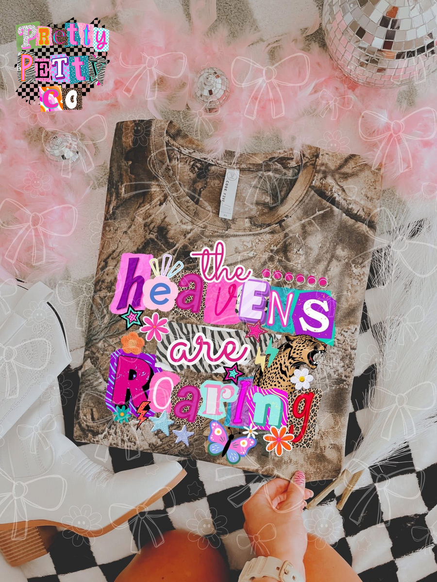 The Heavens Are Roaring Comfort Colors Shirt – Christian Worship Graphic Tee – Faith Based T-Shirt - Pretty Petty Co